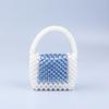 Otoño nuevo costura azul blanco acrílico tejido a mano diy con cuentas bolso de moda venta directa de fábrica
