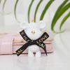 Llavero de oso de lana de imitación de dibujos animados, muñeco lindo para colgar en el bolso, tendencia de personalidad, pequeño regalo para pareja, llavero