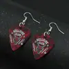 Historia Extraña Pendientes Pecto Guitarra Forma de Corazón Celuloide Acrílico Plano Eddie Mismo Comercio Exterior Amazon