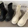 Botas Martin de Suela Gruesa para Mujer 2026 Nuevas Botas Individuales de Primavera y Otoño Estilo Británico Botines Botines Dulces Frescos Delgados Estilo Francés
