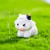 Miniatura de paisagem criativa estatueta de vaca corajosa, acessórios de decoração DIY para paisagismo de jardim, enfeites de mesa e de carro