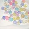 11mm Vidrio Checo Mágico Pequeño Loto Color Orquídea Importada Pasador Antiguo Pendientes Material para Pulsera DIY