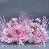 Nuevo arreglo floral de boda de gran formato, flor de seda, producto terminado, arreglo floral de eucalipto, guía de pasarela, arte floral de boda