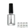 Frasco de Vidro Transparente Redondo para Esmalte 5ml 10ml 15ml Sub-Frasco Cosmético com Tampa e Pincel Frasco de Esmalte