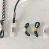 Cadena para gafas de material con cuentas DIY, cuerda para gafas, anillo antideslizante de silicona, accesorios para gafas, material de silicona grande