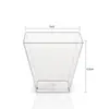 234567 oz Taza de Plástico Transparente Cuadrada Desechable para Postre Mousse, Pastel, Pudín, Helado Transfronteriza