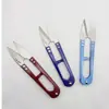 Tijeras de hilo de resorte punto de cruz ropa tijeras de sastre sastre tipo U tijeras pequeñas corte de extremo de hilo color aleatorio venta al por mayor