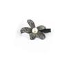 Lujo Ligero Full Diamante Elegante Flor Pinza de Pato Pinza Lateral de Perla a la Moda Pinza para Flequillo Pasador Lateral Pinza de Tiburón