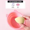 Pincel de Maquiagem, Esponja de Pó, Ferramenta Esponja de Beleza, Tigela Dobrável de Silicone, Ferramenta Mágica de Limpeza, Almofada de Limpeza Que Não Danifica as Cerdas, Tigela de Limpeza Portátil