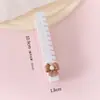 Peine de dibujos animados macaron con lazo y espina de pescado, peine pequeño lindo para trenzar el cabello de las niñas, peine portátil para peinar el cabello en casa