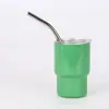 Amazon Juego de 3 oz de Acero Inoxidable Mini Copa de Vino Taza para Coche Taza con Popote de Doble Pared Termo Taza Portátil para Coche