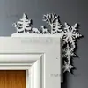 Decoración de Pared Navideña Nueva para Amazon Transfronterizo Colgante de Puerta Esquina de Puerta Jesús de Navidad Llegó a Casa Decoración