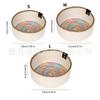 Cesta de almacenamiento de escritorio tejida a mano con hilo de algodón y yute cesta de almacenamiento para juguetes maquillaje artículos varios almacenamiento de artículos varios decoración de casa de huéspedes