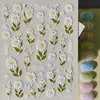 Pintura al Óleo Sakura Pegatinas para Uñas con Relieve de Rosa en Stock Pegatinas para Uñas con Relieve Estilo Chino Impermeables 3D Crisantemo Modelo Sl