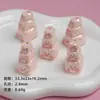 Resina Electrochapada Dingyi Agujero Pasante Estéreo Dibujos Animados Cerdo Rosa Pequeño Resistente al Desgaste y Antiarañazos Pulsera DIY Colgante Accesorios de Joyería