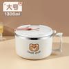 Copo de aço inoxidável 304 para macarrão instantâneo, dormitório estudantil, tigela portátil para macarrão instantâneo, refeitório, tigela de arroz com tampa, lancheira à prova de quedas, lancheira