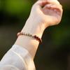 Novas pulseiras de brincar de sândalo vermelho lobular para amantes, literárias, clássicas, de contas, de uma volta, joias requintadas de estilo nacional, presente