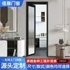Aleación de Aluminio Puerta Pt Pequeña Baño Corredera Plegable Integrada Magnética Puerta Pd Baño Puerta de Cristal Plegable Fabricante