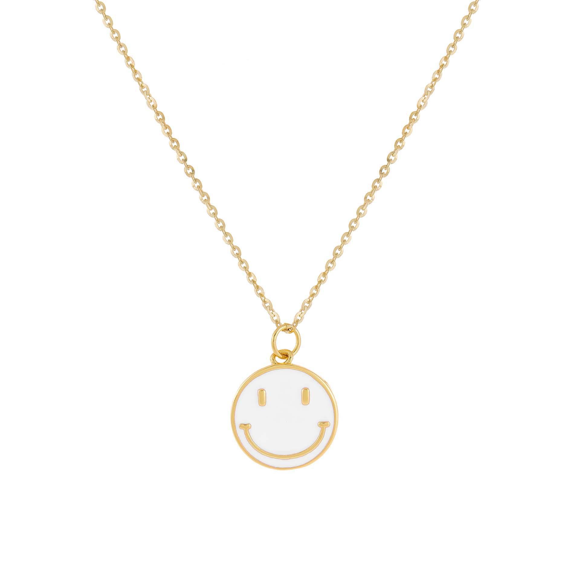 Gold-White-Smiley-Face-Necklac