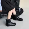 Nuevas Botas Infantiles Otoño 2026 Temperamento Simple Punta Redonda Piel Suave Botines para Niñas