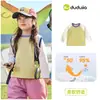 Celebre o Dia Nacional 10% de desconto Dudu Family Moda Infantil Camiseta de Manga Longa para Crianças Outono Blusa para Meninas Roupas de Outono Algodão Puro