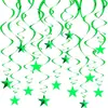 Ornamento Espiral de Estrela Pentagonal Dourado Prateado para Pendurar Decoração Giratória com Tira de Flor para Aniversário Infantil Casamento Festa