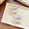 Presilha de Cabelo Colorida Coreana com Strass Coração Estrela Presilha Lateral Doce Versátil Presilha Jacaré Presilha para Franja Acessórios de Cabelo Textura Acessório de Cabeça