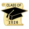 Temporada de Graduación 2026 Europea y Americana Broche de Birrete Doctoral Insignia Conmemorativa de Graduación y Examen de Admisión Universitaria Regalo para Estudiantes Broche de Aleación Accesorio