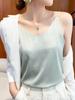 Camisola Feminina Interna Solta Roupa Externa Preta Sem Mangas Primavera e Verão Pequeno Terno Mulberry Silk Base Shirt
