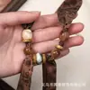 Design Estilo Retrô Moda Lenço de Seda com Contas Fita de Nove Contas Ajustável Camisa Suéter Acessório Estiloso Lenço de Pescoço para Mulheres