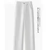 Pantalones vaqueros rectos casuales populares para mujer, nuevo modelo primavera/otoño 2026, cintura elástica, pantalones de pierna ancha adelgazantes