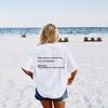 Estación independiente de comercio exterior transfronterizo 2025 nuevo top para mujer con estampado de letras DEAR cuello redondo jersey camisa de manga corta estampada