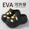 Lindos zuecos de plataforma gruesa para mujer, para hacer tú misma, para uso exterior en verano, antideslizantes, resistentes al olor, chanclas de dedo para playa