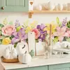 Pegatinas Decorativas para Ventanas de Vidrio con Flores Coloridas Románticas de Comercio Exterior para Dormitorio y Sala de Estar Decoración del Hogar, Autoadhesivas al por Mayor Transfronterizo