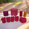 Dia dos Namorados Vela Perfumada de Rosa Amorosa Molde de Silicone DIY Letra Mousse Assar Decoração de Bolo Ferramenta de Moagem