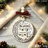 Novedad transfronteriza mejor regalo de inauguración de casa adornos colgantes de madera decoración del hogar decoraciones rojas para árbol de Navidad regalo