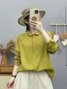Chegada Nova Outono 2026 Estilo Artístico Botões Bordado de Florzinhas Gaze Dupla Camisa Cardigan Manga Longa Feminina Top Tendência