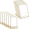 Cartões de Mesa Acrílicos com Borda Dourada em Estoque com Serigrafia Dourada, Placas de Mesa Acrílicas, Cartões de Mesa Estilo Cartão no Atacado