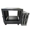 Gabinete Flight Case de Duas Portas 12U16U, Flight Case para Amplificador de Potência, Gabinete de Áudio, Gabinete para Mesa de Som, Gabinete à Prova de Choque