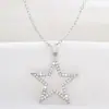 2025 Nuevo Estilo Cadena para Clavícula con Estrella de Cinco Puntas Hueca Incrustada con Diamantes para Mujer Diseño Sencillo Versátil Collar de Estrella