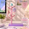 Soporte de Mango para Auriculares con Forma de Árbol y Boca Grande de Monstruo de Dibujos Animados Organizador de Escritorio para Dormitorio Estante de Almacenamiento para Auriculares de Montaje en Cabeza