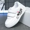 Zapatos de Lona de Caña Baja con Diseño de Dibujos Animados para Niñas, Bebé Pequeño, Nuevos Zapatos Blancos con Velcros, Primavera/Otoño 2026