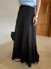 Falda Casual A-Line Gris Estilo Minimalista Fone para Mujer Diseño de Múltiples Piezas Primavera Falda de Corte Amplio Adelgazante 59231