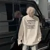 Camiseta básica de algodón puro para hombre, cuello redondo, manga larga, diseño simple y elegante estilo Ins para otoño, versátil para jóvenes