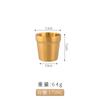 Copo de aço inoxidável 304 estilo coreano, copo de chá com isolamento de camada dupla, copo de churrasco dourado, copo de cerveja e bebida, personalização