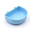 Tigela de comida suspensa para gaiola de pet, universal para cães e gatos, comedouro e bebedouro destacáveis, portátil, feito de plástico de grau alimentício, tigela para gato