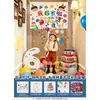 Decoración de Escena de Cumpleaños para Niños: Feliz 2º Cumpleaños para Niñas, Feliz 5º Cumpleaños para Niños, Globos de Fiesta, Cortina de Lluvia, Tela Colgante de Cadena