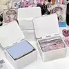 Caixa de Armazenamento Branca Pura com Tampa Flip para Cartas de Guka Anime, Protetores de Cartas Pequenos, Remoção de Cartas, Caixa de Armazenamento e Organização, Caixa Multifuncional à Prova de Poeira