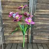 Nova Flor Artificial Tulipa Aberta de Cinco Cabeças Impressa em 3D Decoração de Casa Ornamento para Sala de Estar Arranjo Floral de Casamento