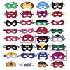 Máscara de fieltro Halloween Superhéroe Máscara para los ojos Niños Máscara de Murciélago Máscara para los ojos de dibujos animados Araña Fieltro Regalo